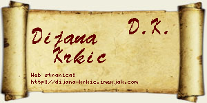 Dijana Krkić vizit kartica